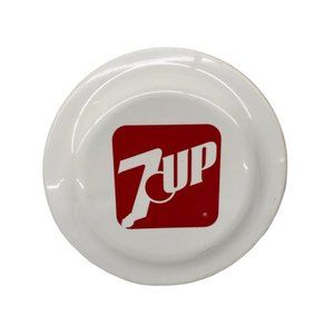 7-UP White And Red Logo Flying Disc Frisbee - Vintage 70'S Soda Pop Promotional